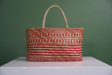 Load image into Gallery viewer, Kete Whakairo - red/creme (Linda Biddle)