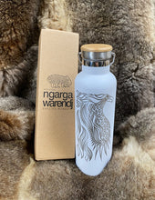 Load image into Gallery viewer, BUNJIL WEDGE TAILED EAGLE DESIGN - WHITE 750ML DOUBLE WALLED INSULATED STAINLESS STEEL BOTTLE