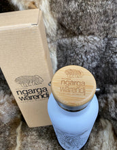 Load image into Gallery viewer, BUNJIL WEDGE TAILED EAGLE DESIGN - WHITE 750ML DOUBLE WALLED INSULATED STAINLESS STEEL BOTTLE