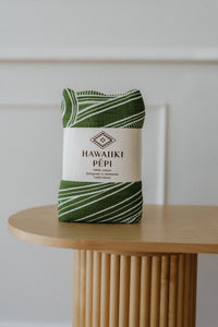 Ngahere green muslin wrap