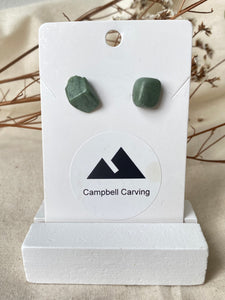 Tumbled Stud Earrings – Pounamu