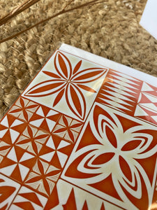 pasifika greeting cards- poly peach