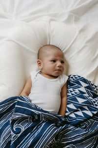 Navy blue muslin wrap