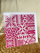 Load image into Gallery viewer, pasifika greeting cards- poly pink
