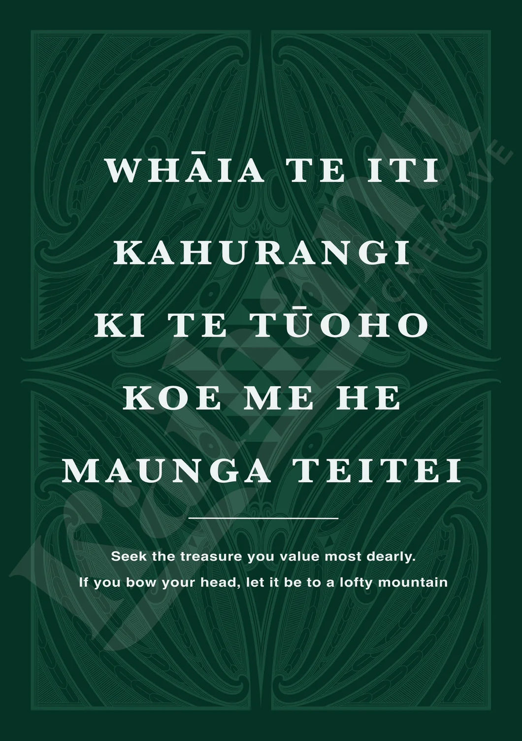 Kahurangi print (Whakatauki)