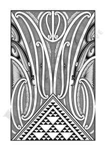 Tapawha print (Black on white)