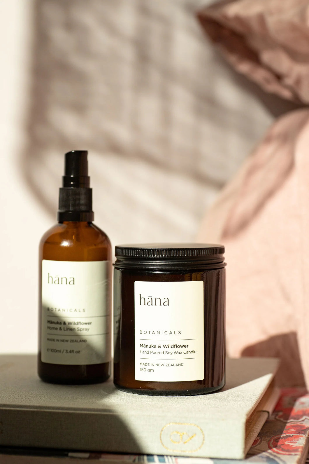 Hana Botanicals Linen Spray & Candle 2 pack