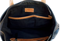 Load image into Gallery viewer, Kauri Tote in Black &amp; Tan
