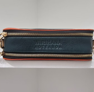 Tauaki Purse - Pounamu Green/ Red Clay