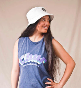 Chur singlet - Stone wash blue & Purple