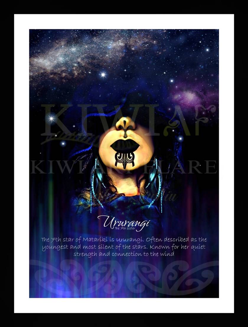 Wahine Pop Prints - 'Ururangi' the 7th star (Matariki)