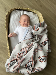 Niho 100% knitted cotton pepi blanket