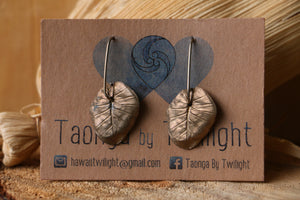 Taro Leaf Earrings - Bronze