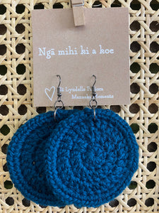 Moko Blue - Crochet Earrings